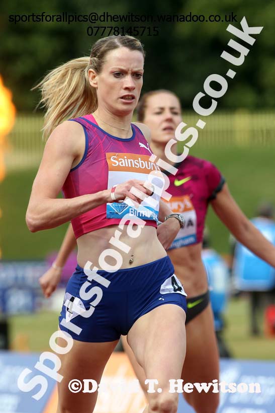 Eilidh Child 2nd the womens 400 metres hurdles at the Sainsbury's Birmingham Grand Prix. Photos: David T. Hewitson/Sports for All Pics